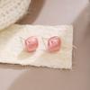 Sweet And Simple Small Jelly Bean Pearl Stud Earrings For Women, Light Luxury And High-End Personalized Earrings In Autumn And Winter