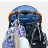 2Pcs PU Faux Leather Stroller Hooks | Portable Hanging Bag Hooks & Buckles for Strollers