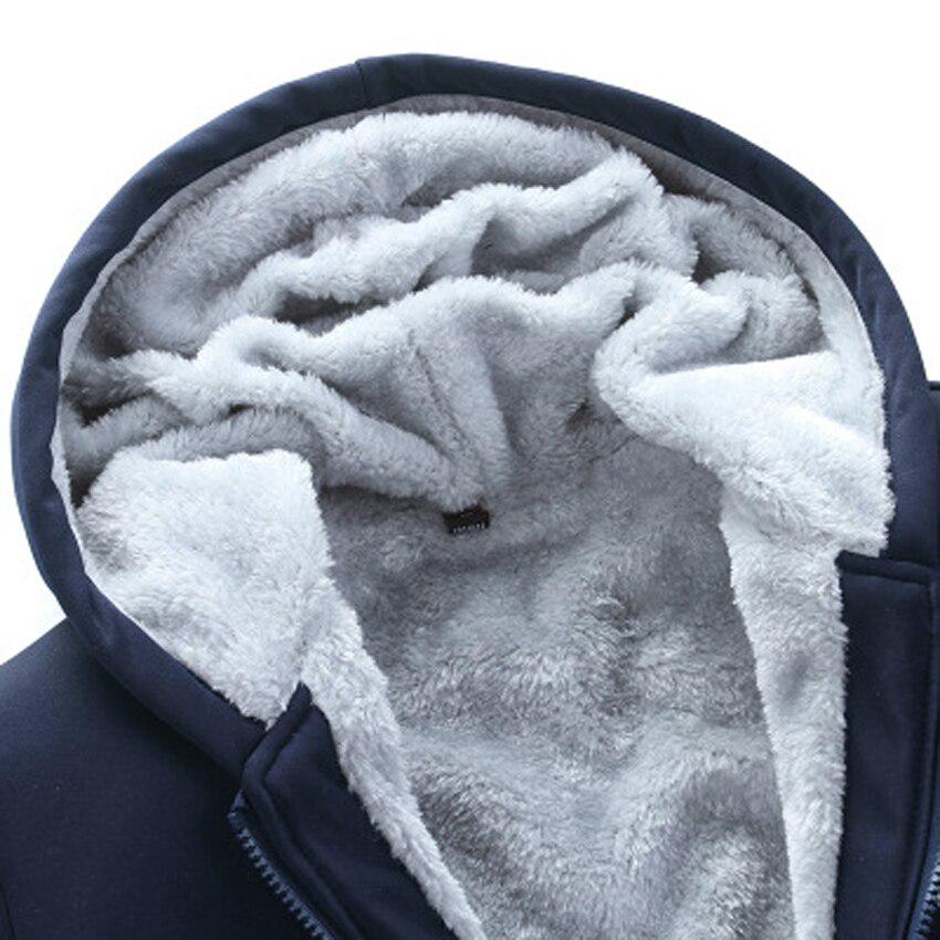 Winter Men's Casual Sports Plush Set Hooded Coat + Pants Korean Edition Warm Thick Two Piece Set Fleece Clothes Men