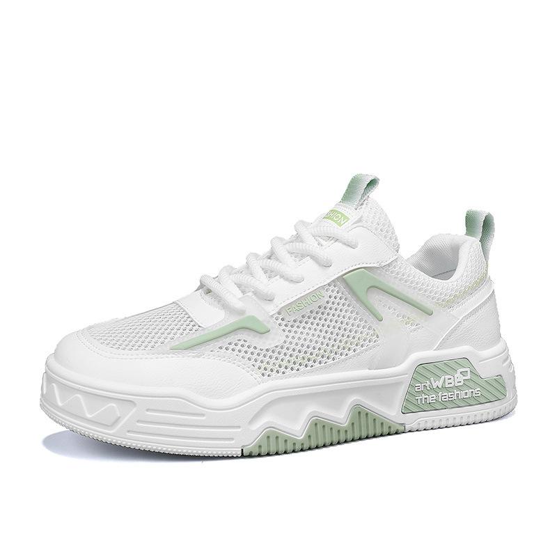 Herren-Board-Schuhe mit dicker Sohle und Absatz, Sommer neu, Mesh, atmungsaktiv und bequem, niedrig geschnitten, zum Schnüren, vielseitig, lässig