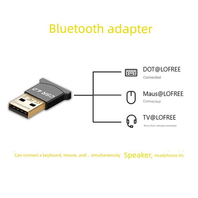 USB Computer Bluetooth Adapter 4.0 Wireless Audio Receiver Win8/10 Driver-Free Desktop Suitable for Luofei