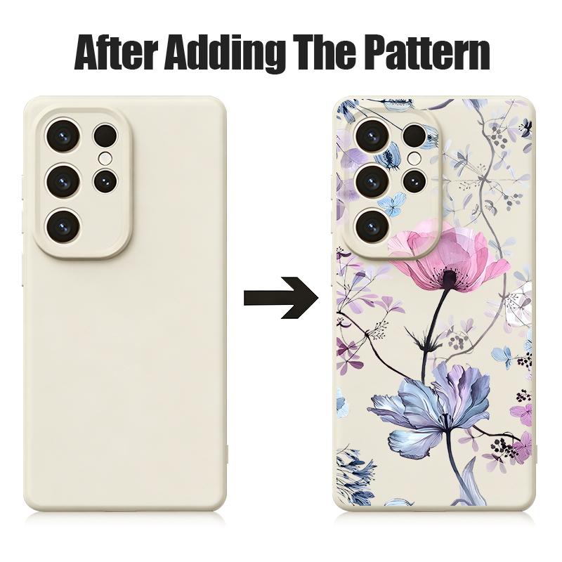 Cartoon Daisies Flowers Liquid Silicone Case For Samsung S26 Ultra S25 S24 Plus S23 S22 Ultra Magnetic For Magsafe Soft Cover