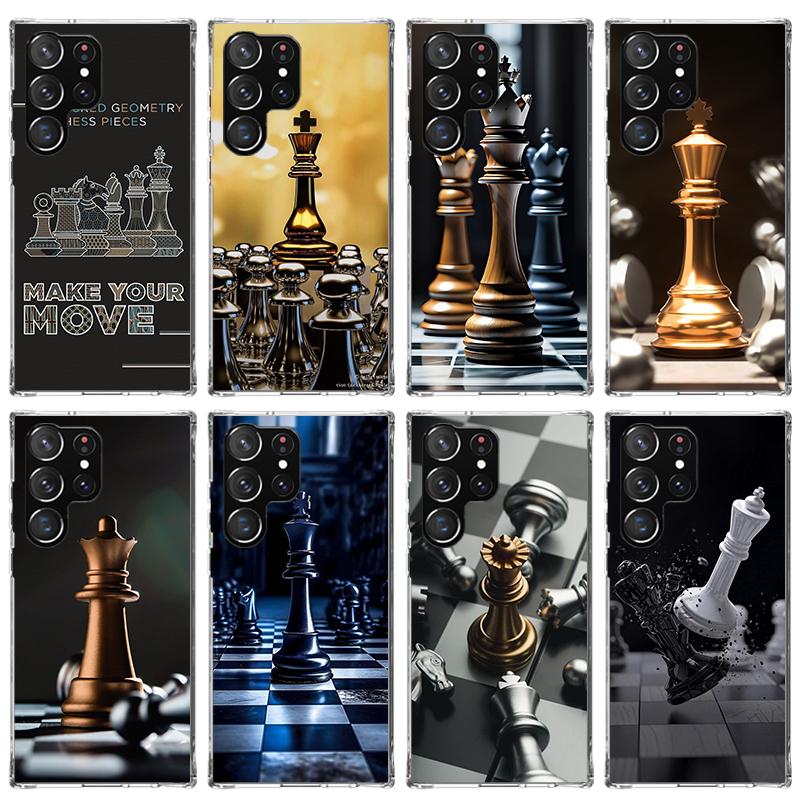 Competitive Chess Game Phone Case For Samsung Galaxy S23 S24 S25 Edge S26 Ultra S22 + S21 Plus S20 FE Cover Silicone Print Shell