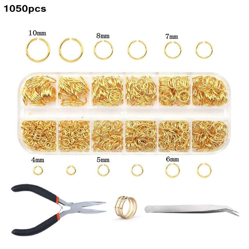 Alloy Accessories Jewelry Findings Set Copper Wire Open Jump Rings Jewelry Making ToolsEarring Hook Jewelry Making Supplies Kit