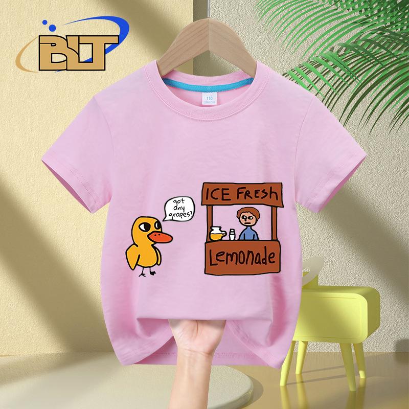 Got any grapes lemonade stand kids TShirt summer childrens pure cotton shortsleeved casual tops boys and girls gifts