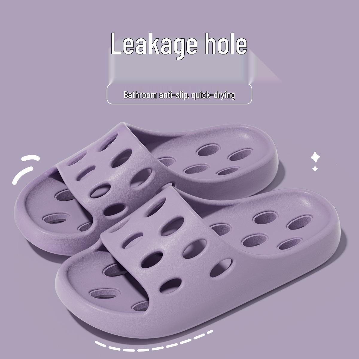 

Мужские и женские быстросохнущие нескользящие летние тапочки для ванной - Полый дизайн, для домашнего использования. 40-41 фиолетовый