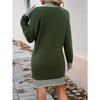 Women's Temperament Casual Color Blocking Sweater Dresses