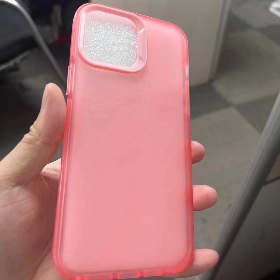 

Применимо к iPhone 15pro Матовый Лазерный iPhone14promax Цвет Серебристый Защитный Чехол Apple 14Plus/15Plus