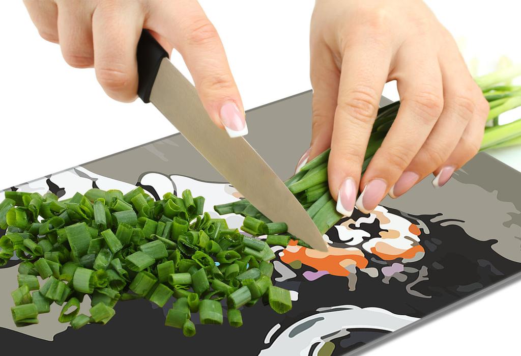GLASS CUTTING BOARD 30x52 Music