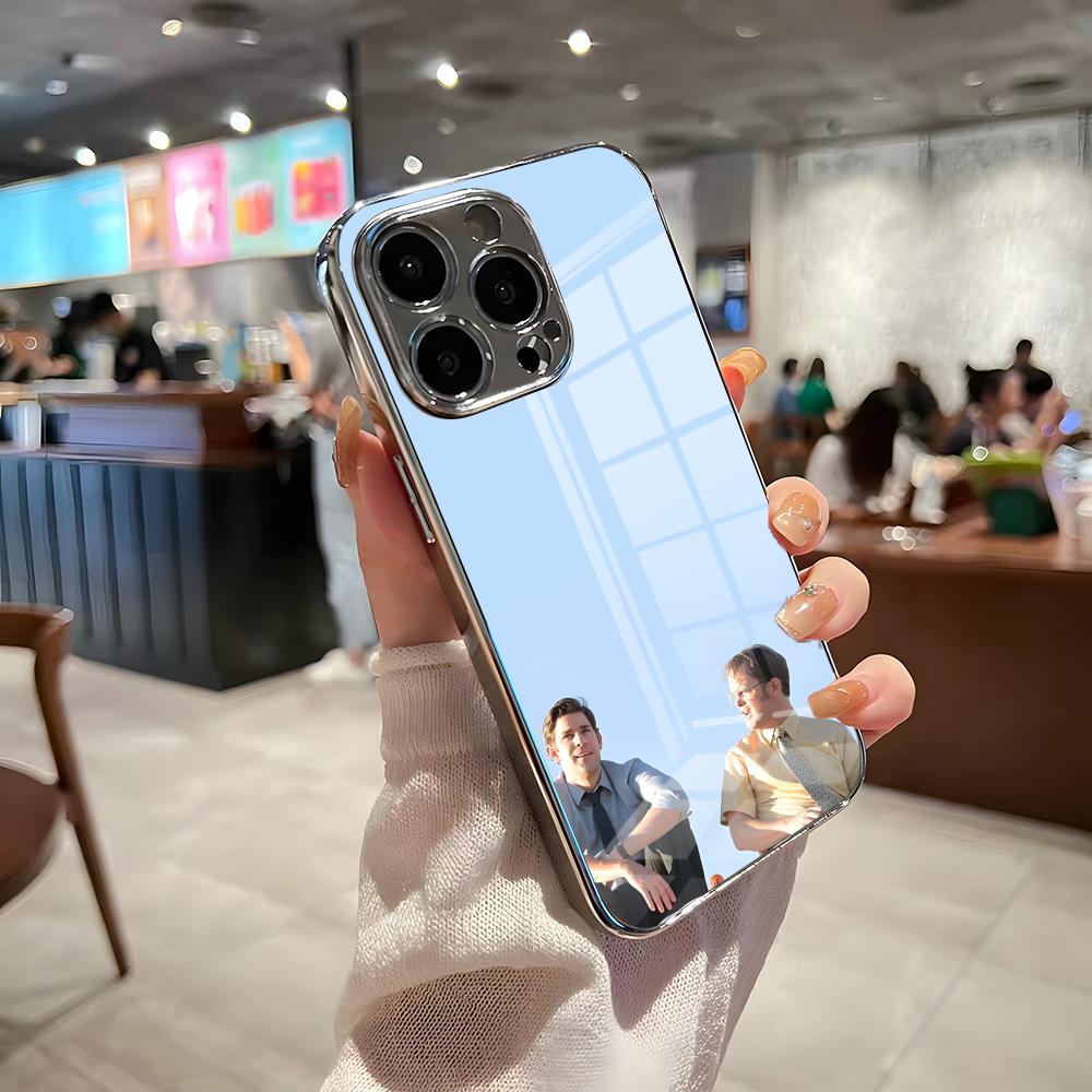 The Offices TV Phone Case For IPhone 17 Pro Max 15 Pro 16 14 Plus 12 13 Mini 11 Pro Shockproof Electroplated Glass Cover
