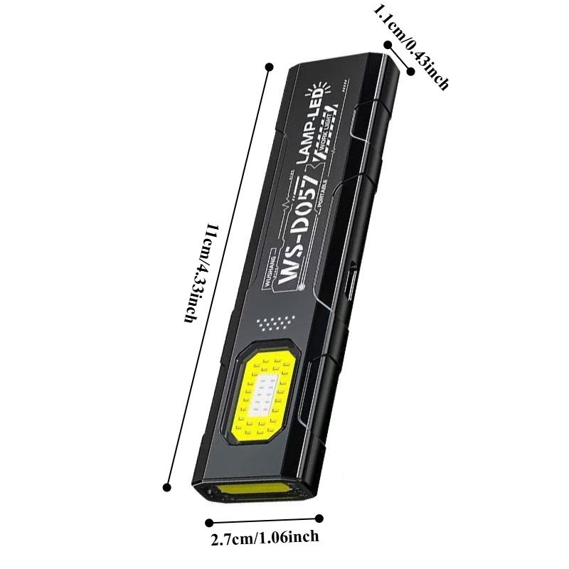 LED Keychain Flashlight USB C Rechargeable 550LM Portable Mini Torch Pocket Lantern Flood Work Light With Magnet For Emergency