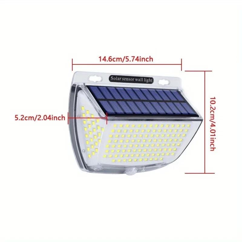 

160 LED Solar Wall Light Motion Sensor-3 Modes,Outdoor Security Lamp,Auto on/Off Energy-Saving Fence Light for Yard Lawn Driveway Garden Patio 1pc