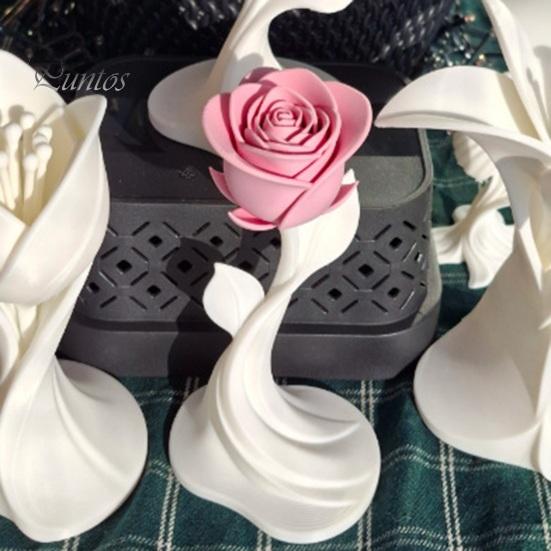 Einzigartige Romantische Geschenke Moderne Rosen-Skulptur, 3D-gedruckte minimalistische Blumendekoration, Abstrakte Innenraumdekoration Blumenstatue für Zuhause Büro,