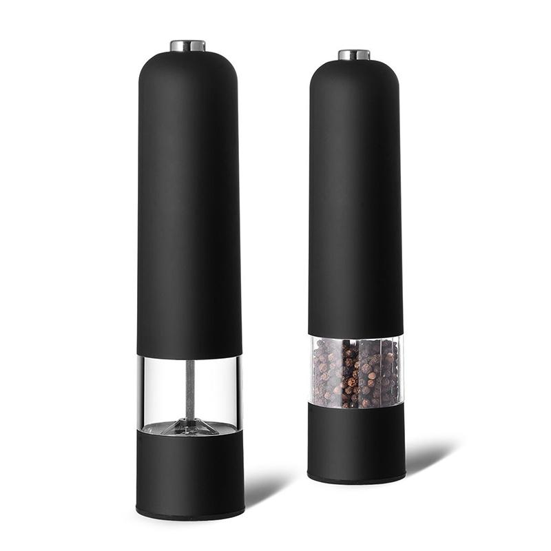 1Pcs Electric Automatic Mill Pepper And Salt Grinder With Led Light Adjustable Coarseness Spice Grinder Kitchen Cooking Tool