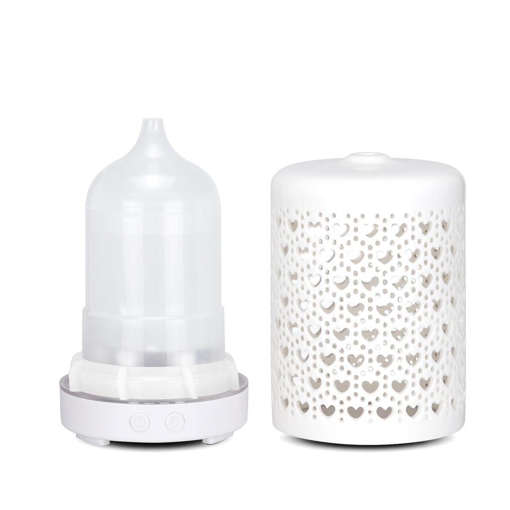 New Ceramic Aroma Diffuser Humidifier with 7-Color Night Light
