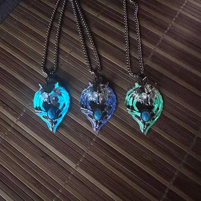 New Retro Glowing Evil Wolf Head Accessory