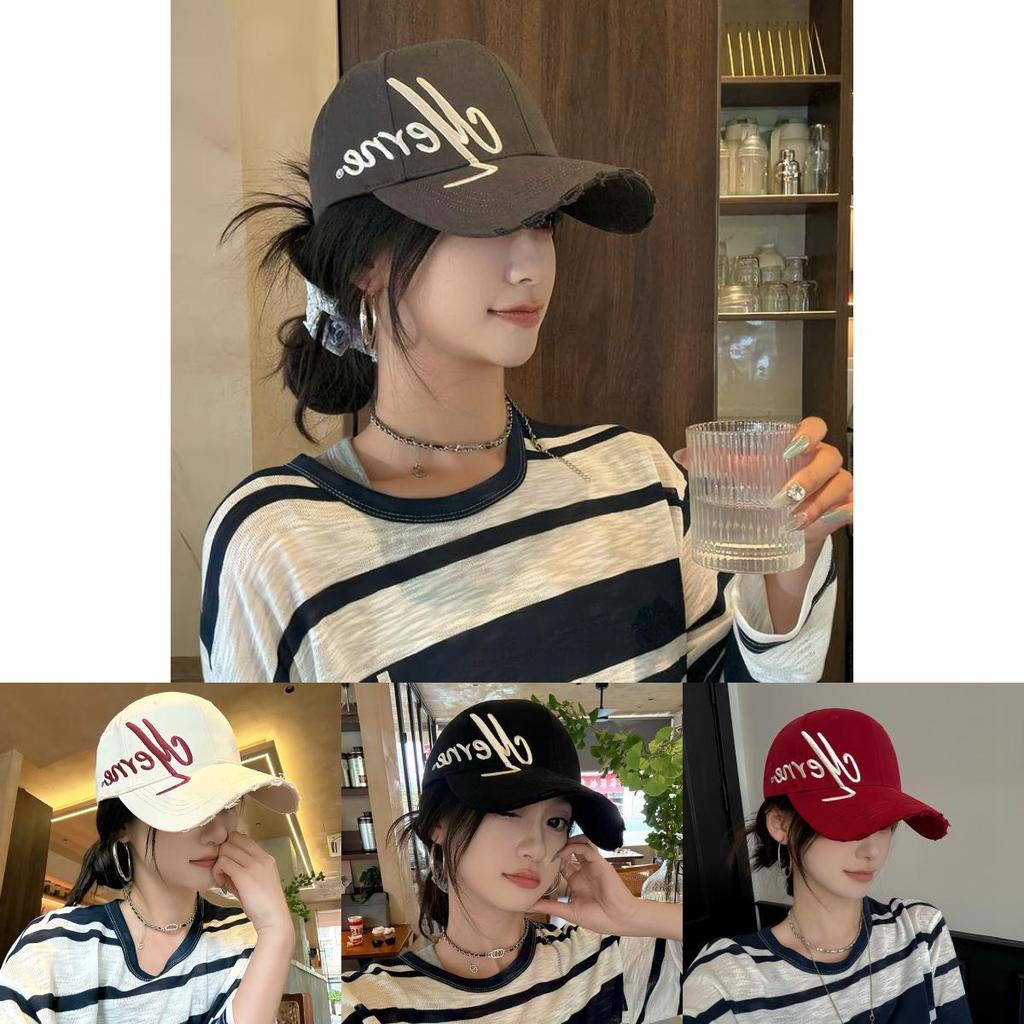 Baseball Cap For Men Women With Embroidered Letters Sun Protection Adjustable Cotton Casual For Spring Autumn