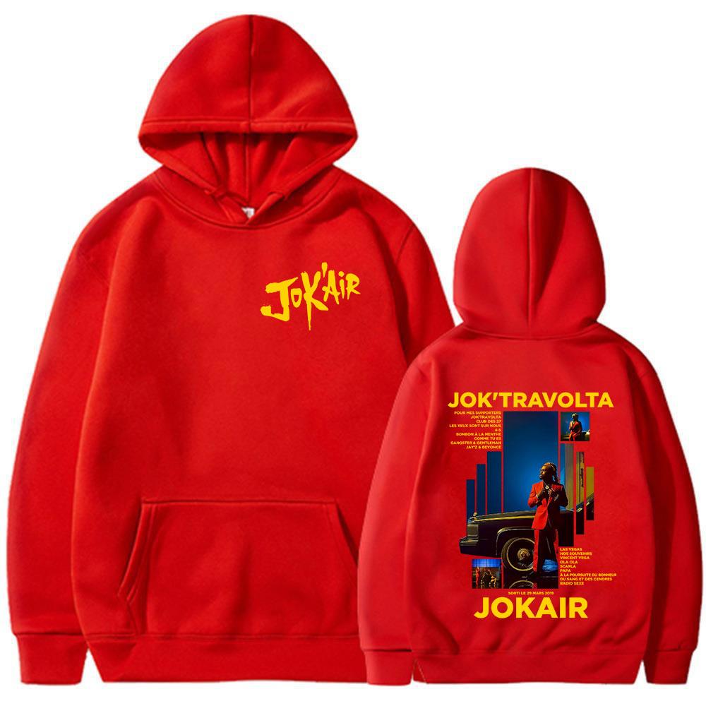 Rapper Jok'air Jok'travolta Graphic Hoodies Men Women Hip Hop Pop Music Pullover Hoodies Male Casual Fleece Vintage Sweatshirts