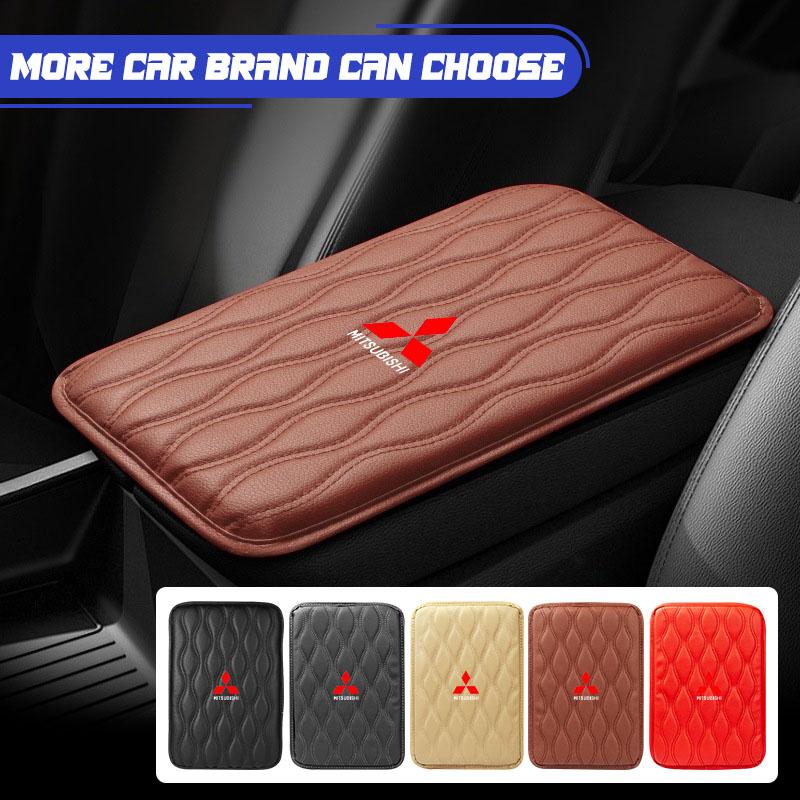 Car Center Console Cover Leather Armrest Mat Arm Storage Box Mat Caps For Mitsubishi ASX Lancer Outlander Pajero EVO EX Lancer