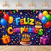 Spanische Geburtstagsdekorationen, farbenfrohe Kulisse mit Blumen und Ballons, Hintergrund für Fotografie, Partyzubehör3997
