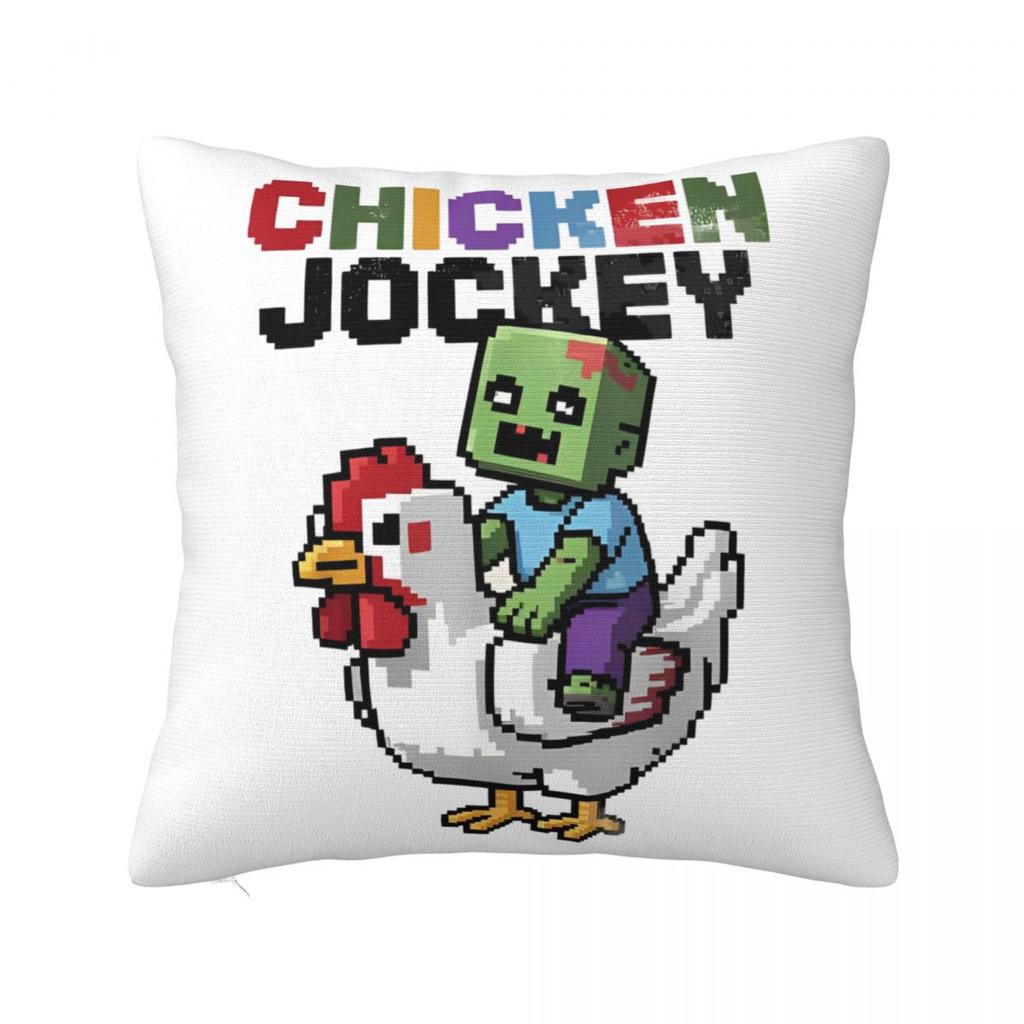 Chicken Jockey Pillow Cases Zombie Game Cushion Cover Novelty Zippered Decor Pillowcover for Home 18