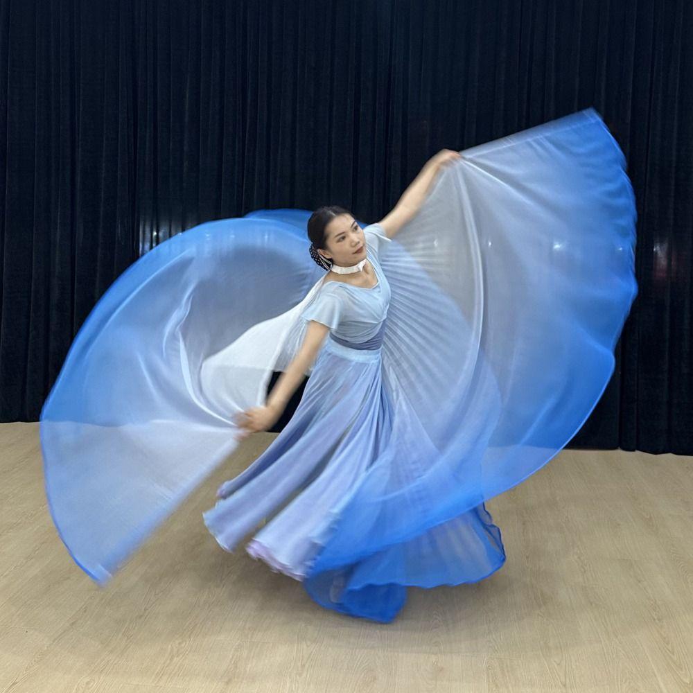 Multicolor Belly Dance Wings Scalable Rods Chiffon Dance Wings New Dance Props  Dance Performance