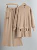 Women's Autumn Chic Knit Cardigan & Wide-Leg Pants Two-Piece Set