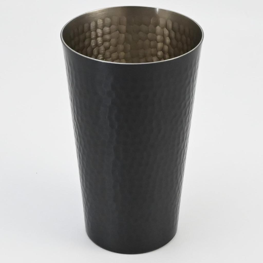 Shinkoukinzoku Black Copper Finish Hammered Copper Tumbler (Large) S-503BL