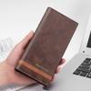 Baellerry Men's Billfold RFID Long Wallet Card Holder with Multiple Card Slots Fashion Suit Bag Patchwork Coin Purse
