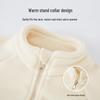 Korean Style Thickened Velvet Baby Coat for Boys and Girls - Autumn/Winter Solid Color Toddler Top