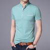 2026 New Fashion Brand Polo Shirt Men's Summer Mandarin Collar Slim Fit Solid Color Button Breathable Polos Casual Men Clothing