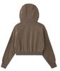 x Russell Cropped Hoodie 105251012008 Brown Medium X-girl Zip-Up