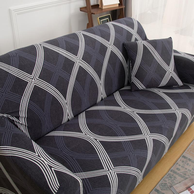 Trykk Elastiske Trekktrekk Stretch Sofatrekk for Stue Hjørnesofatrekk Seksjonslenestoltrekk 1/2/3/4 seter