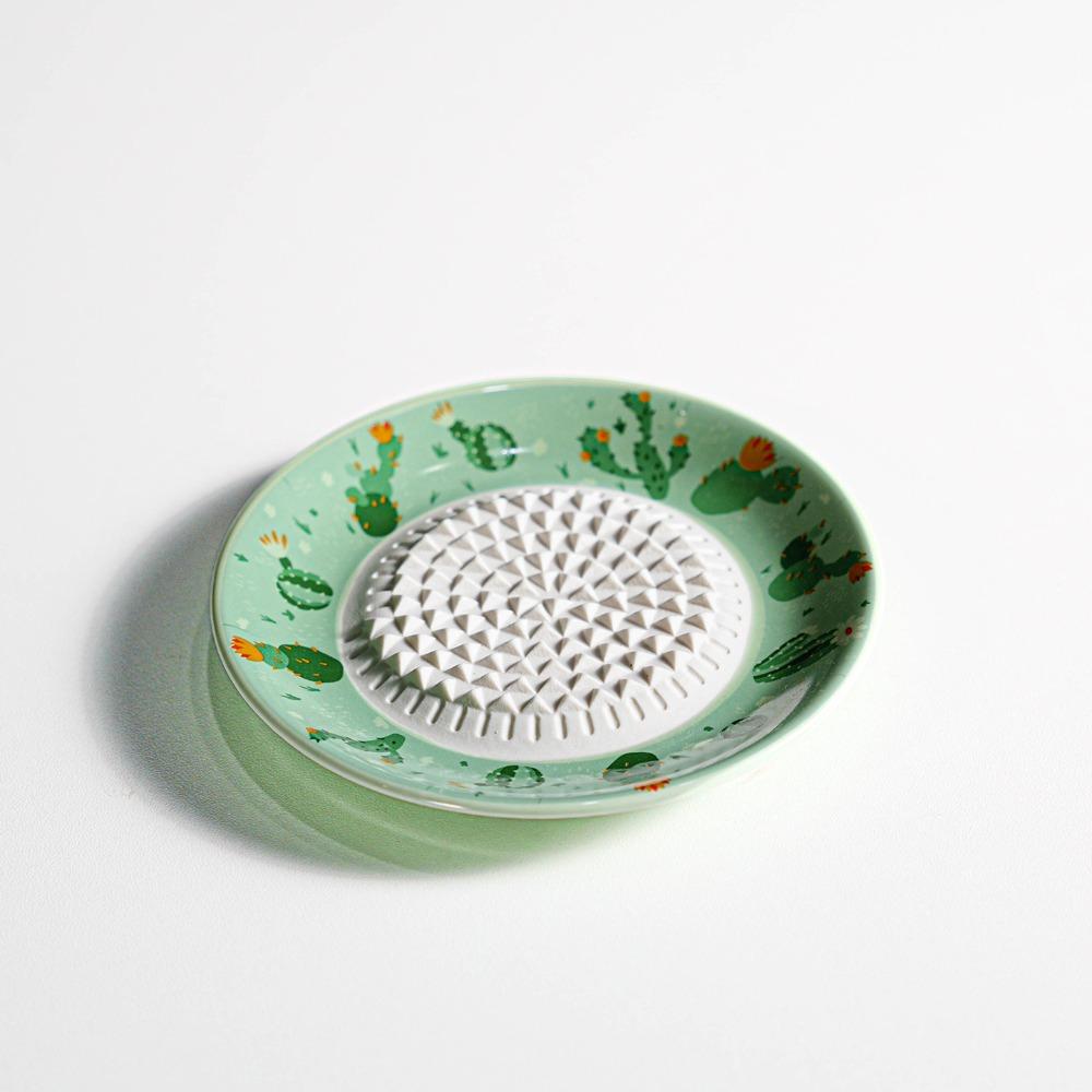Grattugia Manuale in Ceramica per Zenzero Grattugia Antiscivolo per Frutta Ciotola Schiaccia Zenzero Preparazione Pasti