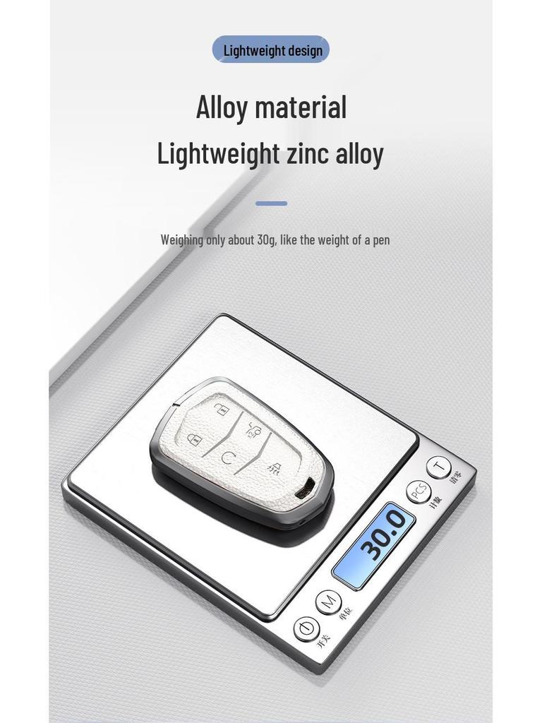 Lädernyckelskydd för Cadillac XT5/CT6/XT4/XTS och ATSL – Unisexdesign med spänne