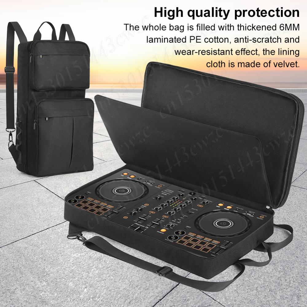 DJ Backpack for Pioneer DDJ-400/DDJ-FLX4/Roland DJ-202 DJ Controller Adjustable Shoulder Strap Travel Storage Bag/Portable Case