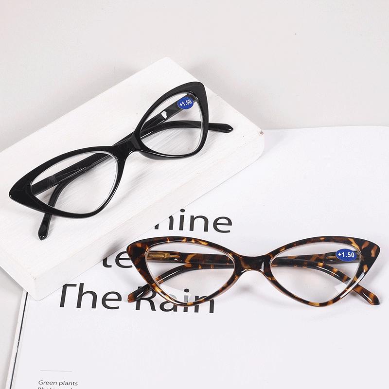 Women's Cat-Eye Diamond-Plated Anti-Blue Light Reading Glasses