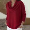 Maglione da Donna, Colore Unito, Manica Lunga per Autunno e Inverno