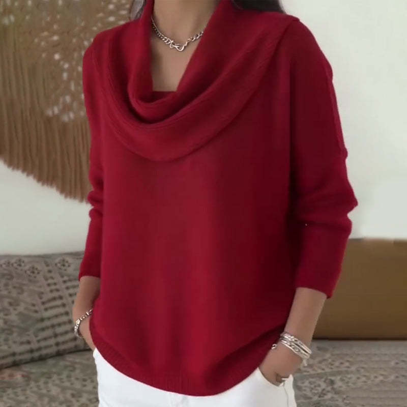 Maglione da Donna, Colore Unito, Manica Lunga per Autunno e Inverno