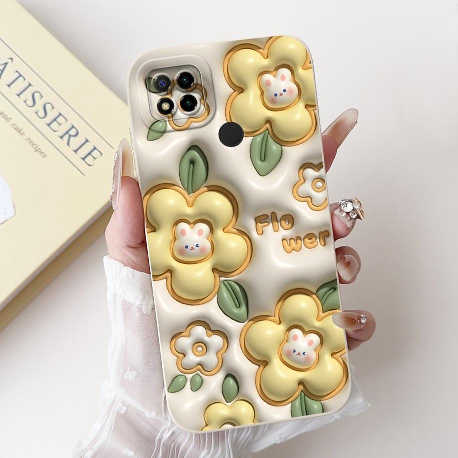For Xiaomi Redmi 9C NFC Case For Redmi 10A Sport Cover Fashion Flower Fundas For Redmi 9 Activ 9C Anti-Drop Soft Silicone Bumper