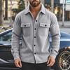 Autumn Coat Men Jacket Lapel Long Sleeve Single Breasted Casual Comfortable with Flap Pockets Solid Color Spring Versatile Outerwear