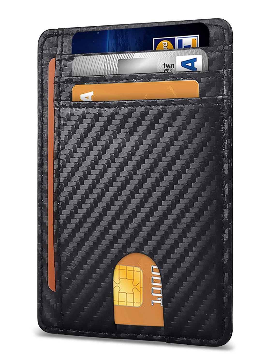 

Мужской держатель для карт с RFID-защитой от кражи и слотом для AirTag - европейский и американский стиль