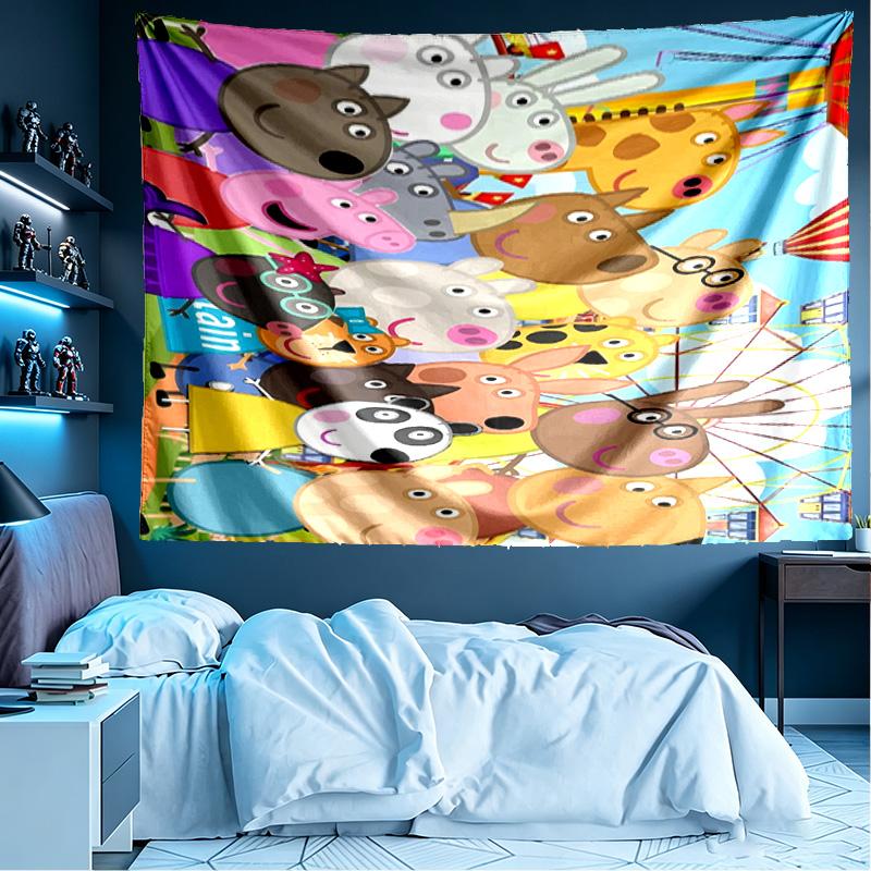 Cartoon animation Print Tapestry, Lightweight Wall Hanging, for Bedroom, Dorm, Living Room, Home Art Decor - Birthday Christmas Gift for Friends