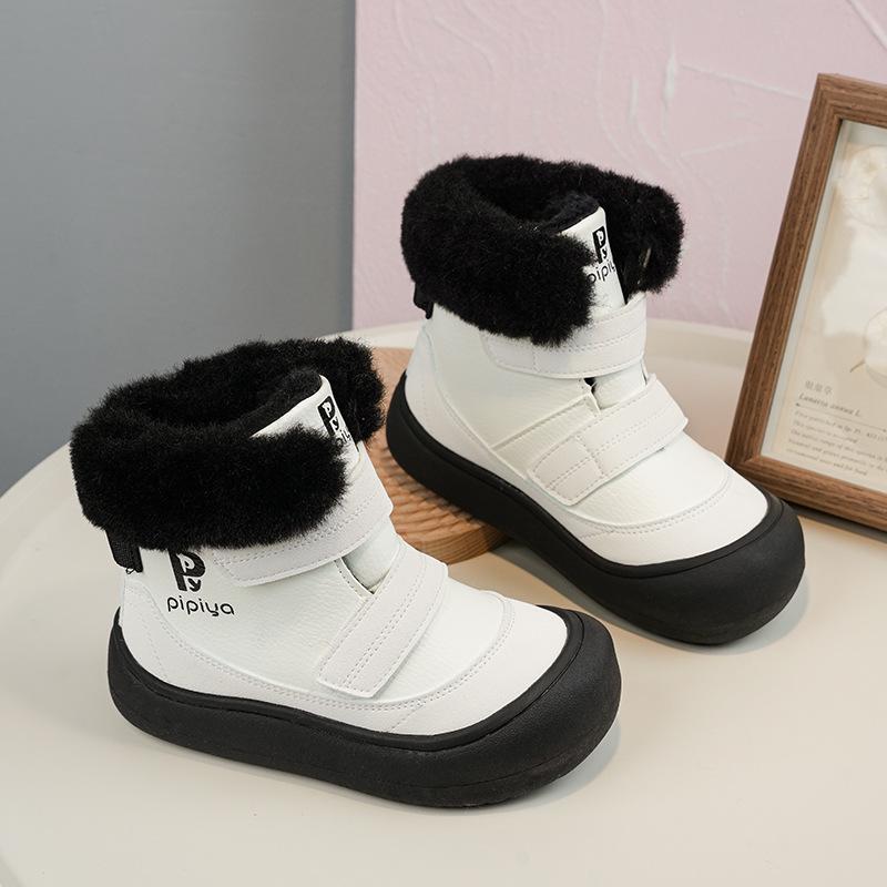 Winter Kinder Schneestiefel 2025 mit Samtfutter und Magic Klettverschluss - Dick, Bequem, Baumwollstiefel