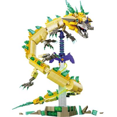 Briques Zeldaing Wild Breath Master Sword Tears of The White Dragon Ornements de bureau Blocs de construction Jouet d'assemblage Cadeaux pour enfants
