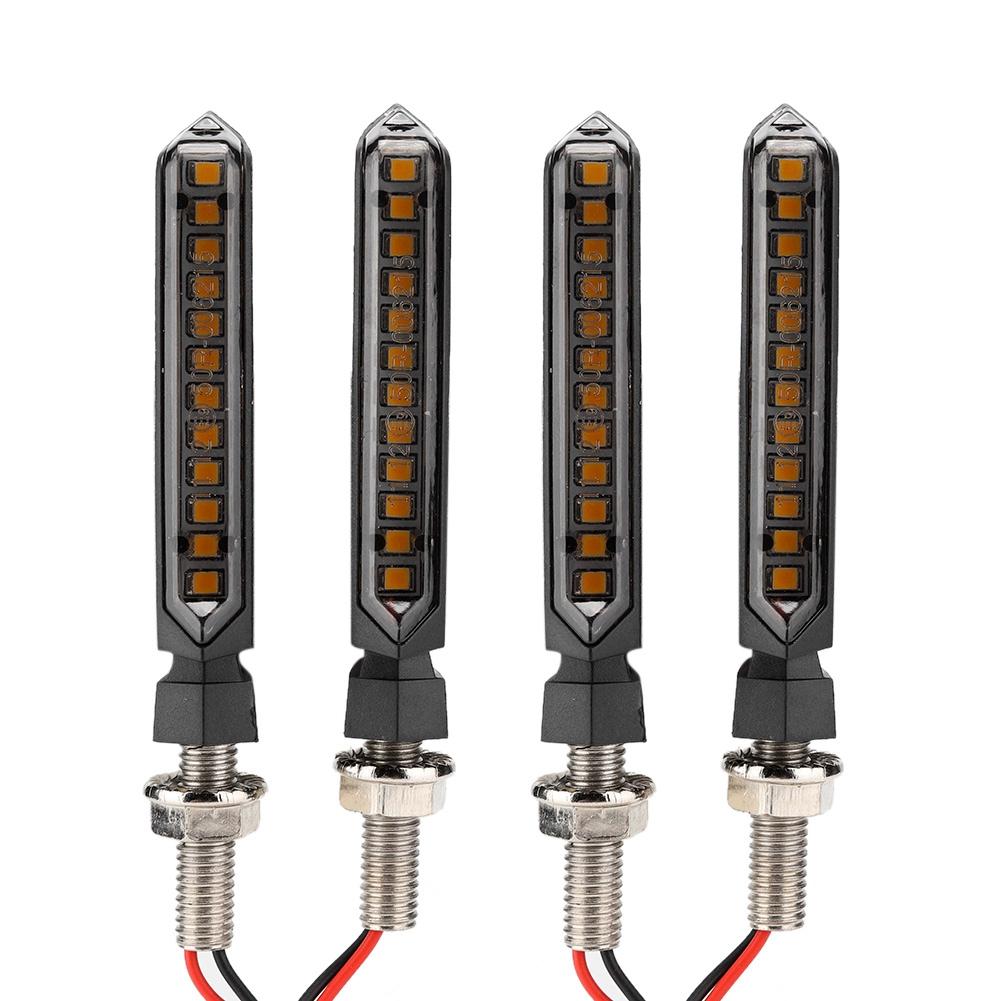 Motorcycle Flowing Water 12LED Turn Signal Light Indicator Flashing Lamp Decoration All Motorcycles 4pcs