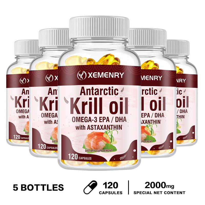 XEMENRY - 2000mg Antarctic Krill Oil Softgels - Heart, Brain, and Joint Health
