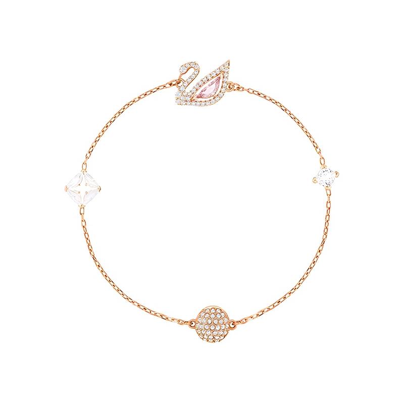 Swarovski Dazzling Swan Colorful Design Rose Gold Plated Bracelet Women s Rose Gold 5485876 золотой