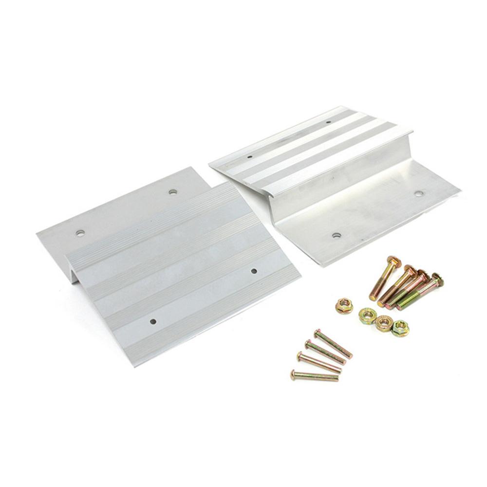 Truck Loading Ramp Kits Ladder Slope Fittings 8inch Aluminum Alloy Ramps Bracket and Rubber Feet Kit for Lawn Mower Car