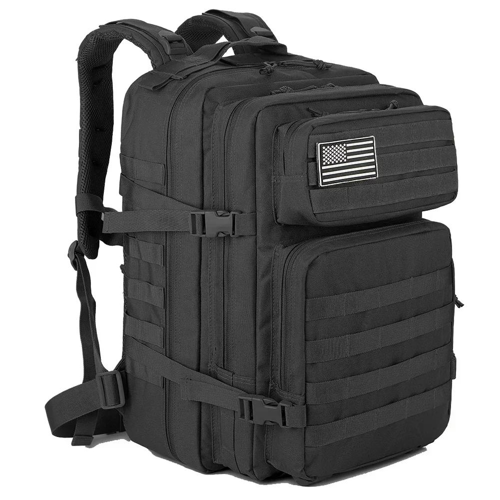 45L Taktischer Fitnessrucksack für Herren Damen Outdoor Training Molle Survival Tasche Wander Rucksack Trekking Camping Rucksack